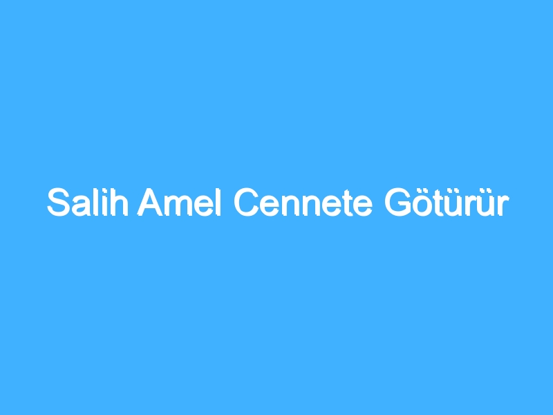 Salih Amel Cennete Götürür