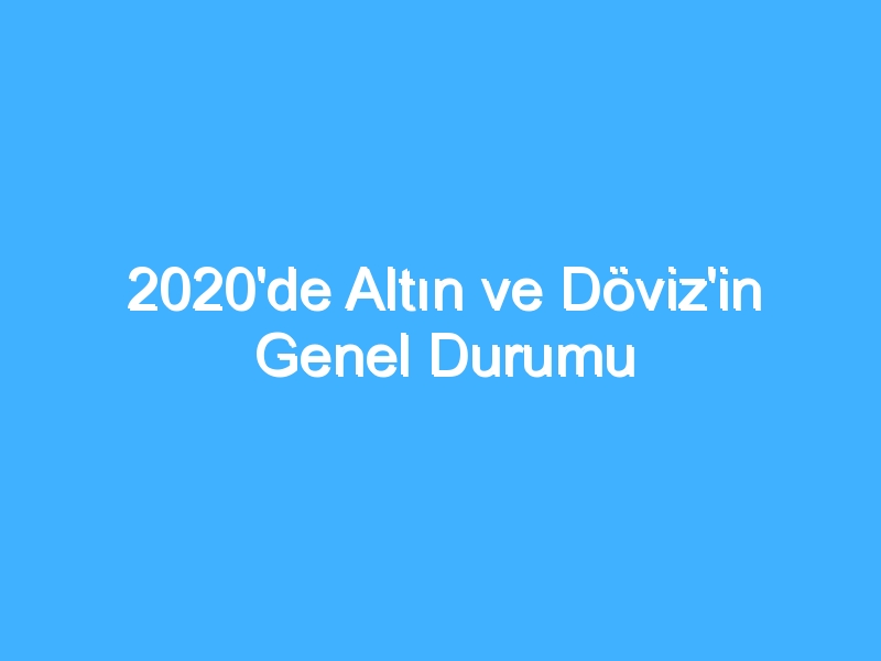 2020'de Altın ve Döviz'in Genel Durumu