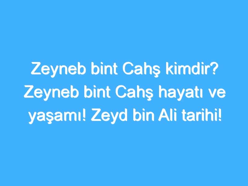 Zeyd bin Ali kimdir? Zeyd bin Ali hayatı ve yaşamı! Zeyd bin Ali tarihi!