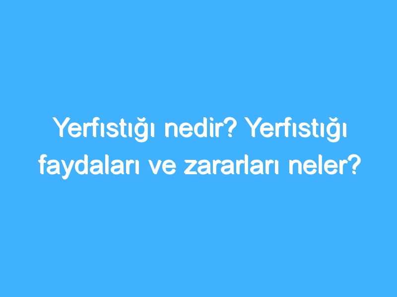 Yerfıstığı nedir? Yerfıstığı faydaları ve zararları neler?